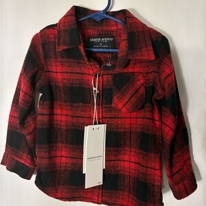 Kids Red Plaid Shirt